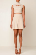 Load image into Gallery viewer, High-Waist Mini Skirt - Light Nude