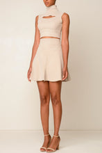 Load image into Gallery viewer, High-Waist Mini Skirt - Light Nude