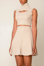 Load image into Gallery viewer, Cutout Turtleneck Sleeveless Top - Light Nude