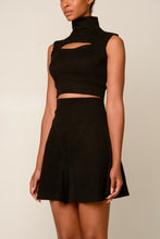 Load image into Gallery viewer, Cutout Turtleneck Sleeveless Top - Black